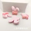 Accesorios de orejas de conejo de dibujos animados para bricolaje, accesorios para funda de teléfono con pegamento de crema, pasador de pelo, flor para zapatos, material de parche de hebilla para zapatos