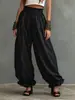 Moda Femenina Transfronteriza Europea y Americana de Amazon 2026: Pantalones de Linterna de Corte Holgado, Pantalones Largos Casuales de Verano Sueltos con Dobladillo Fruncido