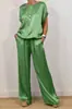 Novedad Primavera/Verano 2026 Comercio Exterior Transfronterizo Estación Independiente de Amazon Tendencia Camisa Holgada Pantalones Largos de Pierna Ancha Conjunto Casual