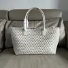 2025 Nova Bolsa de Mão/Ombro Trançada Tendência, Luxo Leve, Simples, Cesta de Legumes de Grande Capacidade, Bolsa Tote de Grande Capacidade