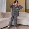 Pijama de Algodón Nube para Niños Primavera y Otoño Nuevo Dibujos Animados Infantiles Manga Larga Solapa Cardigan Niños Adolescentes Ropa para el Hogar