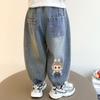 Jeans Labubu 2026 Estilo Nuevo Primavera y Otoño para Niños y Niñas, Pantalones Largos Sueltos Estilo Coreano para Niños, Jeans Casuales