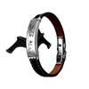 Joyería de Línea de Coche Constelación Retro Antigua Acero Inoxidable PU Transfronterizo Caliente Pulsera de Pareja Pulsera de 12 Constelaciones para Niños y Niñas