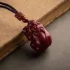 Colgante de cinabrio, arena dorada púrpura, amuleto del año del zodiaco dragón, colgante de moneda de dinero Shangui natural auténtico, cinabrio