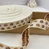 Cinta de jacquard bordada con hilo de oro, estilo pequeño y fragante de 2.1 cm, accesorios para el cabello, embalaje de caja de regalo, cinturón, accesorios para ropa de actuación, venta al por mayor.