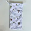 Bolsa de Flanela para Doces de Natal Transfronteiriça com Bronzeamento e Cordão Sacola de Presente Sacola de Presente Sacola de Armazenamento de Presentes Sacola de Embalagem para Joias