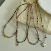 Collar de Corazón Hecho a Mano con Cuentas para Mujer, Diseño de Nicho, Retro Elegante de Alta Gama, Accesorios Versátiles de Cadena para Clavícula
