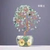 Árvore de Cristal Natural com Base de Diamante, Árvore da Fortuna, Árvore de Cristal da Vida, Sala de Estar em Casa, Hall de Entrada, Armário de Vinho, Ornamento Atrator de Dinheiro, Cristal