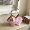 Bolso de hombro tote de gran capacidad con estampado fresco para mujer 2026 simple nuevo moderno moda primavera para ir al trabajo