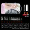 Arte de Uñas Arte de Uñas Ultra-delgado Sin Rastro Uso Extensión de Uñas Sin Limar Transparente Semimate Pegatina Completa Medio Pegatina Parche para Uñas