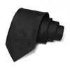 Gravata Preta de Alta Qualidade Amarrada à Mão para Homens, Gravata Lisa de 8cm, Gravata com Logo Personalizado para Homens