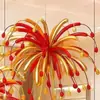 Balões Vermelhos e Dourados, Balões Coloridos de Tira Longa, Balões em Formato de Fogos de Ano Novo, Decoração para Vitrines de Shopping Centers e Arranjos de Cenas
