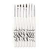 Caneta Nail Art 8 Comumente Usada Conjunto de Pincéis para Prática de Iniciantes Zebra Cristal Pontilhado Pintura Diamante Flor Ferramenta em Forma de Leque Caneta