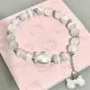 Kt Gato HelloKitty Corazón Pulsera de Pareja diy Hecha a Mano con Cuentas Ojo de Gato Mano Linda Regalo para Novia