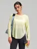 [Selección Premium] Cubre-traje de Yoga de Hilo de Bambú para Mujer, Top Deportivo de Manga Larga, Corte Holgado, Adelgazante, Cubre-traje Casual para Fitness