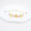 Pulseira de Flores Secas Gipsofila Real Cápsula do Tempo DIY Tecida à Mão Flor Seca Cerâmica Pulseira Flor Eterna Espécime