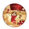 Falda de árbol de Navidad transfronteriza, nueva, creativa y exquisita, con estampado, decoración para la base del árbol, delantal navideño, tapete de piso, escena de tela