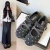 Zapatos Planos de Ballet Otoño Mujer 2026 con Nuevo Estilo Versátil Zapatos Mary Jane Puntos Suela Suave Estilo Coreano Cruzados