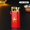Nuevo Llegada 5501 Encendedor de Metal Retro con Rueda de Molienda Personalizado Creativo Inflable a Prueba de Viento Encendedor de Gas Dropshipping