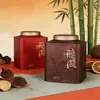 Tarro de Almacenamiento de Hojalata con Doble Tapa, a Prueba de Humedad, para Pasteles de Té, Hojas de Té, Brotes de Bambú, Cubo de Hojalata Grueso Grande, Tarro de Cáscara de Mandarina Xinhui