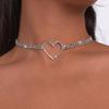 Amazon Nueva Joyería de Pedrería Personalidad Tendencia Collar de Amor Club Nocturno Sexy Collar de Diamantes
