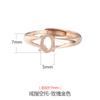 Porta-Anel Masculino e Feminino em Prata S925, Porta-Anel de Quatro Garras Simples e Elegante, Incrustado com Âmbar Cera de Abelha Turquesa Porta-Anel