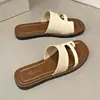 Nuevas Pantuflas de Verano sin Cordones para Mujer, Sandalias Romanas Retro Simples sin Cordones, Sandalias Antideslizantes para Exteriores y Playa