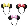 Faixa de Cabelo com Laço de Bolinhas do Mickey Desenho Animado Meninas Fofo Mickey Mouse Performance Infantil Acessórios Decorativos para Cabelo Faixa de Cabelo Transfronteiriça