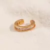 Estilo Europeo y Americano Chapado en Oro Cobre Versátil Brazaletes para Oreja Múltiples Capas Minimalista Nicho Temperamento Zirconia Japoneses y Coreanos Pendientes