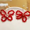 Estilo Pastoral Linda Flor de Perla Seda Retorcida Cristal Mariposa DIY Hecho a Mano Pin Lateral Accesorios para el Cabello Tocado Zapatos Accesorios de Flor