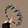 Design robusto! Faixa de cabeça luxuosa com strass, deslumbrantemente brilhante com strass completos, faixa de cabeça volumosa alta, faixa de cabeça dentada feita à mão