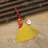 Amuleto de Escoba Dorada de Festival del Bote Dragón Trenzado de Douyin para Transferir y Eliminar la Mala Suerte Escoba Hecha a Mano Amuleto de Cuna para Bebé