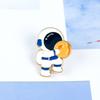 LiquidaciónBroche de Astronauta Insignia de Dibujos Animados Esmalte Metal Estilo Ins Pin de Solapa de Moda para Parejas