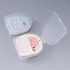 Caja de Almacenamiento para Polvera Caja Vacía Polvera de Malvavisco Caja de PP Transparente con Ventana a Prueba de Polvo Portátil de Plástico Caja Grande para Polvera