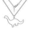 Comércio Exterior Novo Jurassic Park Europeu e Americano Fofo Brachiosaurus Forno Chapeamento a Vácuo Fadeless Colar de Aço Inoxidável
