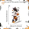 Pegatinas electrostáticas de ventana para Halloween gato negro de dibujos animados loro murciélago calavera calabaza pegatinas atmósfera festiva pegatinas decorativas para vidrio