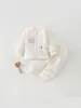 Roupas de bebê para outono e inverno, conjunto de duas peças com acolchoamento de algodão de 60g, Classe A, agasalho acolchoado de inverno para bebês e crianças pequenas