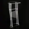 Mesa de Boas-Vindas de Plexiglass para Conferência Transfronteiriça Púlpito Transparente de Acrílico Mesa para Cerimonial de Festa de Cristal Hotel Casamento