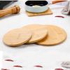 Chip de Madeira de Bambu Estilo Japonês Tapete de Isolamento Térmico Jogo Americano Base para Copo de Madeira Tapete de Areia em Formato de Panela Tapete de Panela em Formato de Panela Madeira Maciça DIY Artesanal Chip de Madeira