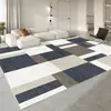 Alfombra de Piso para Sofá Estilo Crema Antideslizante de Lujo para Sala de Estar, Alfombra Lavable para Mesita de Noche de Dormitorio, Ventana Saliente, Mesa de Café