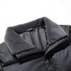 Leisibert Chaqueta de Plumón Nueva para Hombre Otoño e Invierno de Longitud Media con Cuello de Lana de Moda Chaqueta de Plumón Cálida para Hombres de Mediana Edad