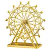 Rueda de la Fortuna Nórdica Adorno Decorativo de Metal para Sala de Estar Mueble de TV, Regalo de Cumpleaños de Lujo Ligero para Niñas, Decoración Creativa para el Hogar
