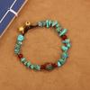 Pulsera de Piedra Natural Estilo Étnico Tibetano Nuevo Retro Simple Personalidad para Hombre y Mujer Serie Cuentas Nepalés Tejida