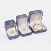 Caja para Anillo de Esquina Redondeada de Terciopelo Casual, Caja para Anillo, Caja para Collar, Caja para Pulsera, Caja para Aretes, Caja de Embalaje para Joyería