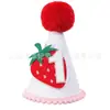 Corona de Fresas Sombrero de Primer Cumpleaños para Niños Sombrero de Fiesta Infantil Tocado Atrezzo para Fotos Fiesta del Primer Cumpleaños del Bebé Sombrero Puntiagudo