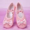 Zapatos de Baile Infantiles de Temperamento Suela Suave Lona de Práctica Transpirables Interior Práctica Ballet Cuerpo Garra de Gato 8150