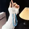 Cordón Corto de Diamantes Completos Cuerda de Muñeca de Lujo Incrustada con Diamantes Llave Identificación Cadena Anti-Pérdida Personalizada Nueva Cuerda de Mano para Exportación