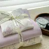 Categoría a Maternidad e Infancia Grado Doble Capa Gasa Juego de Cuatro Piezas Estilo Coreano Floral Fresco Algodón Puro Funda Nórdica Juego de Cama de Tres Piezas 1