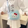 Bolso de Mano con Estampado Fresco Versátil Nuevo para Primavera/Verano Bolsa de Tela Bolso Cruzado Pequeño Bolso Multicompartimento Ultra-Práctico