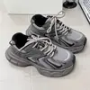 Zapatos Nuevos para Mujer Primavera y Otoño Suela Gruesa Zapatos de Papá Ins Zapatos Deportivos para Estudiantes Suela Suave Versátiles para Deporte y Uso Casual
